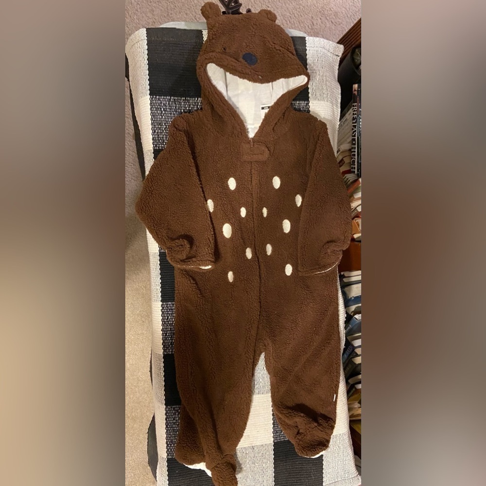 NWT Just Born Size 12 months Reindeer brown costume/onsie